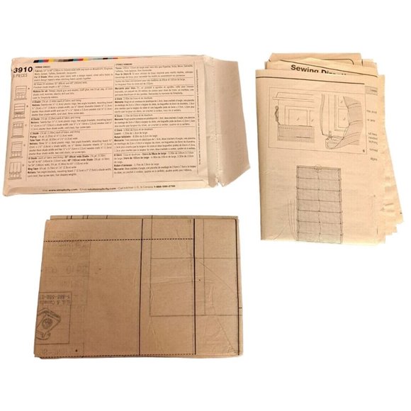 Simplicity 3910 Roman Shades Designs by Robin Greenwood Pattern Sew Uncut Window - Picture 3 of 3